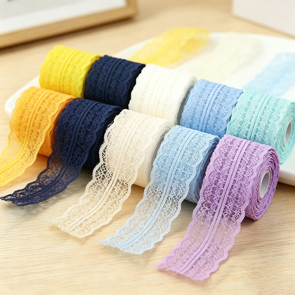 Ribbon Organza Roll - (5 Yardas/Rollo) Cinta de Encaje Blanca