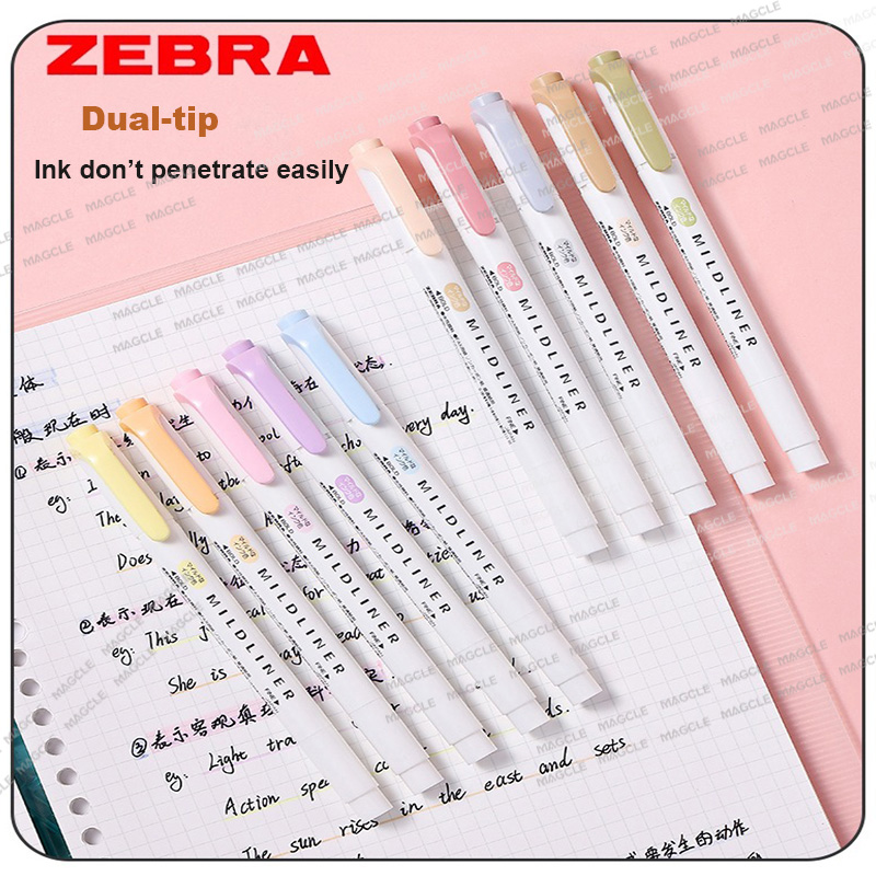 Zebra Pen Mildliner - Resaltador Zebra WKT7 Mildliner, puntas dobles
