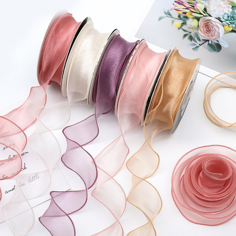 Ribbon Organza Roll - Cinta de seda transparente para envolver
