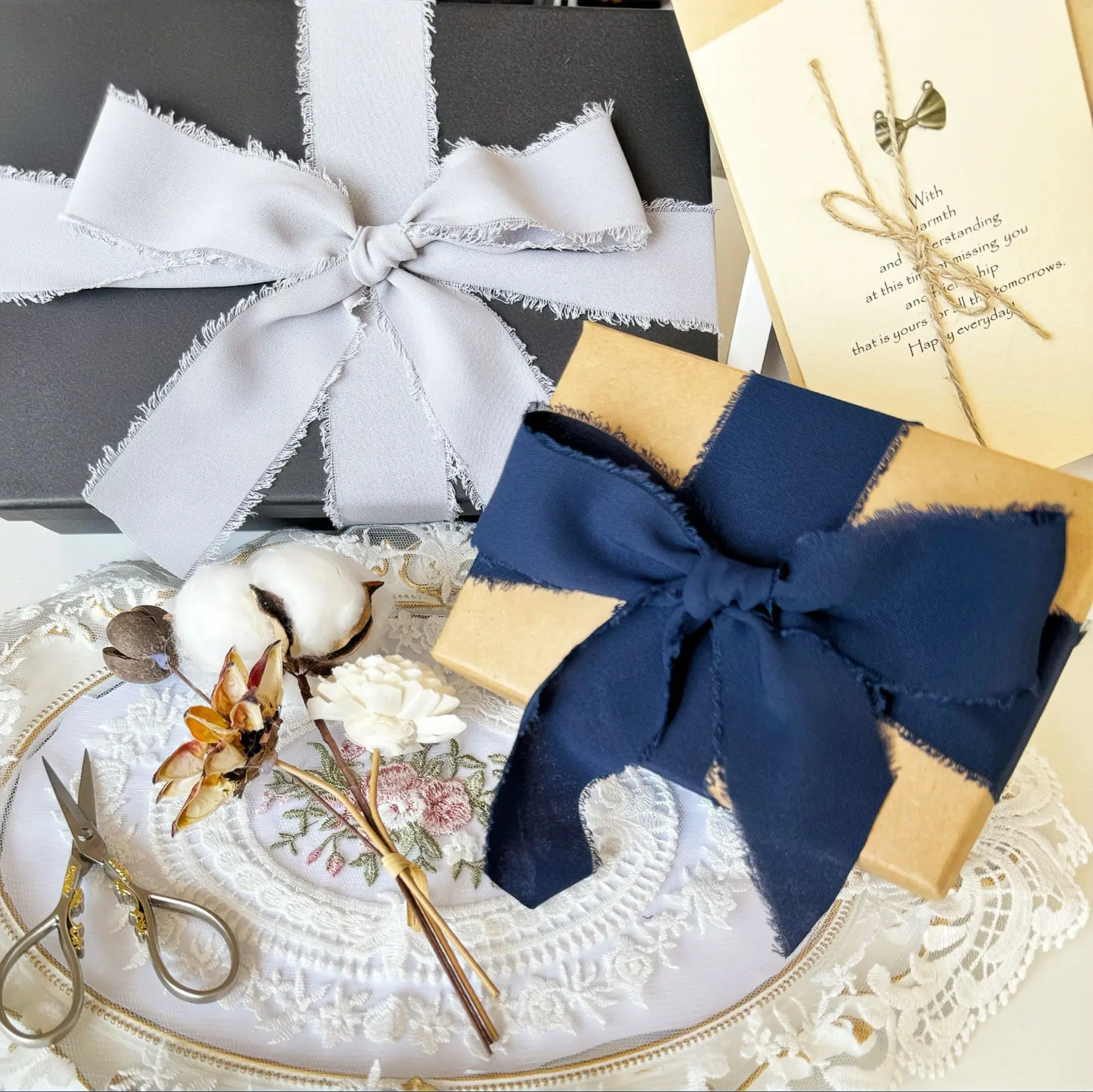 Ribbon Organza Roll - 5 m/rollo de cinta de seda