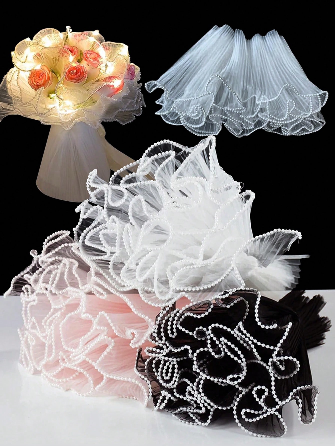 Florist Flower Supply - Papel de malla para envolver flores