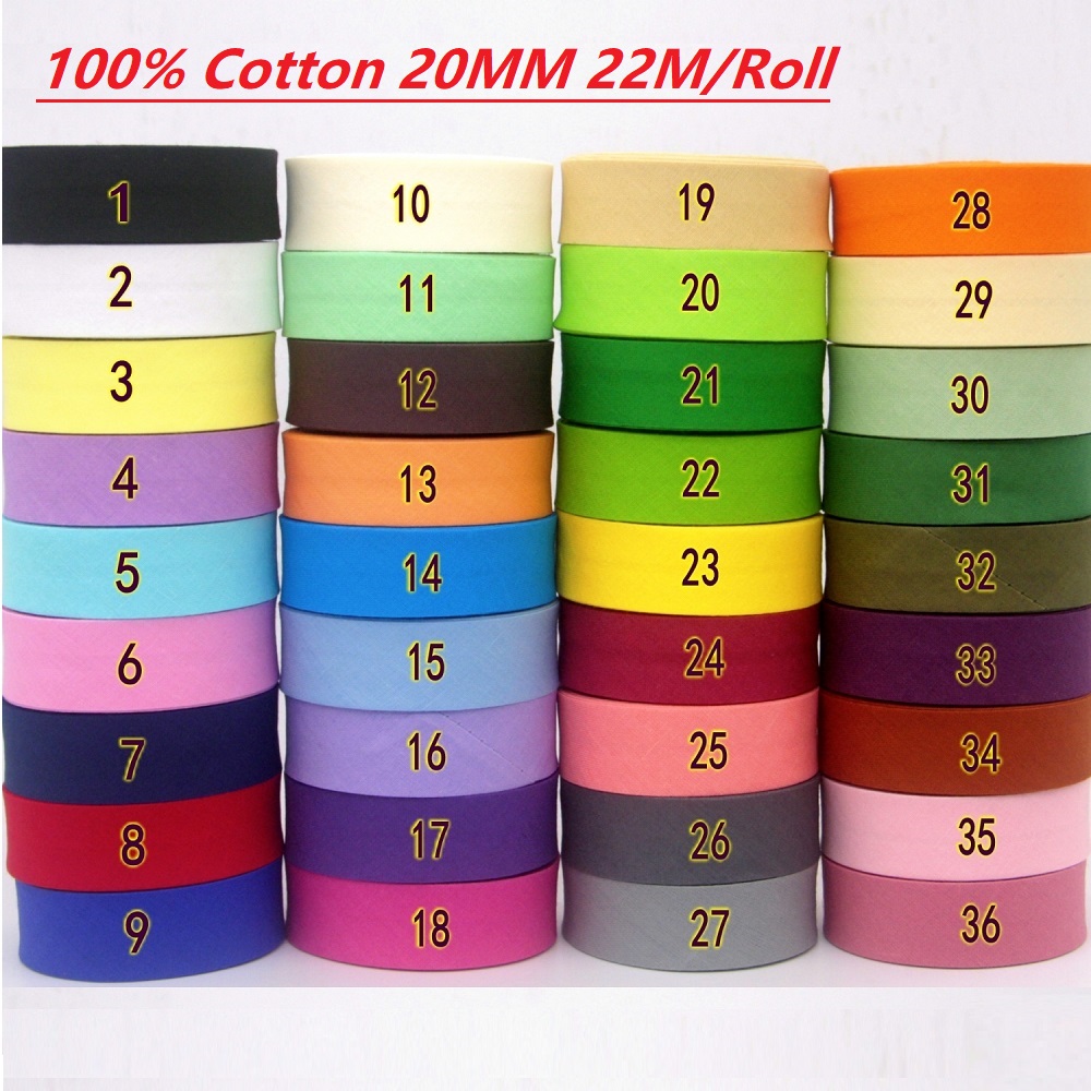 Ribbon Organza Roll - Cinta de biais de algodón 100%