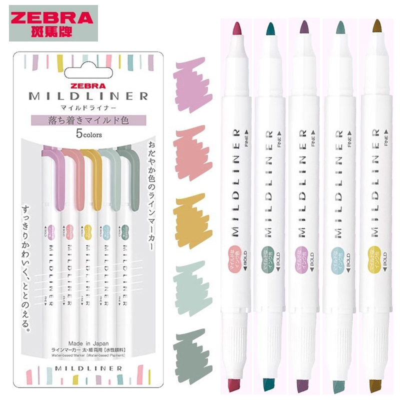 Rotulador resaltador Zebra Mil - Zebra Pen Mildliner reseña y precio