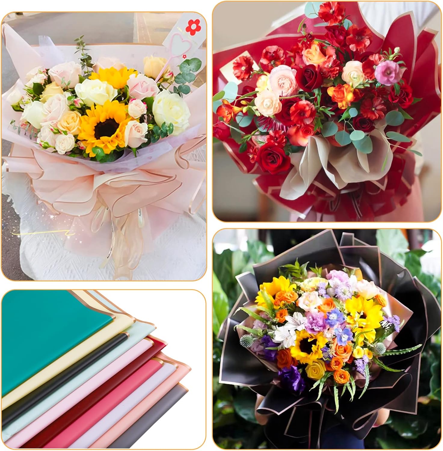 10 hojas de papel para envolve - Florist Flower Supply reseña y precio