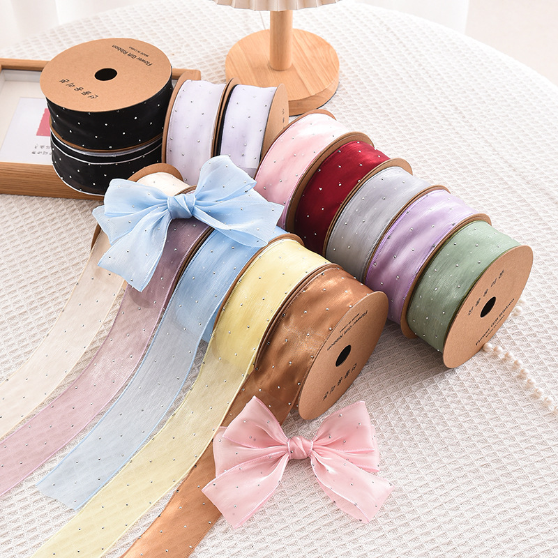 Cintas de seda con diamantes d - Ribbon Organza Roll reseña y precio